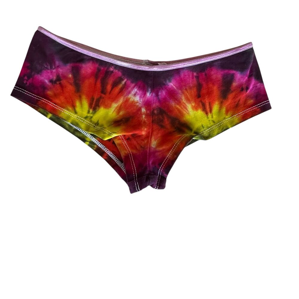 Womens Panties Size Juniors Large Handmade Tie Dye Black Underwear Boy Short New